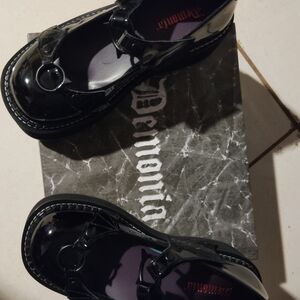 Demonia Black Patent Leather Shoes